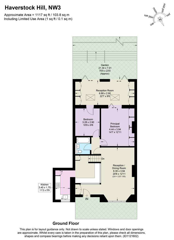 2 bedroom flat to rent - floorplan