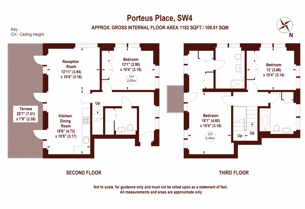 3 bedroom flat to rent - floorplan