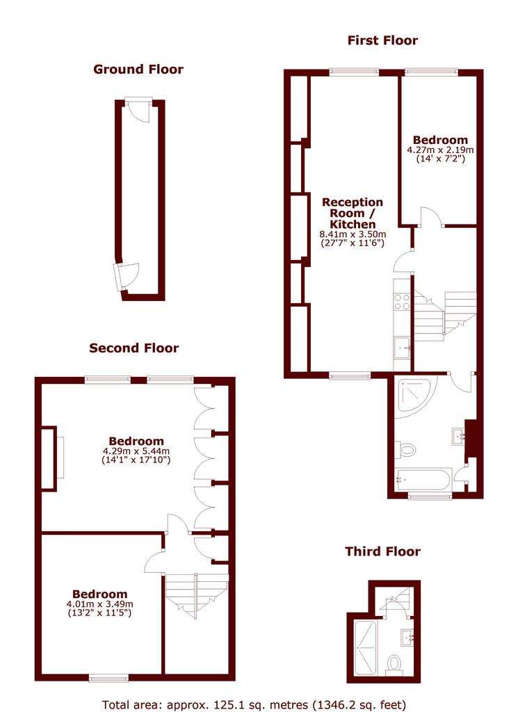 3 bedroom maisonette to rent - floorplan