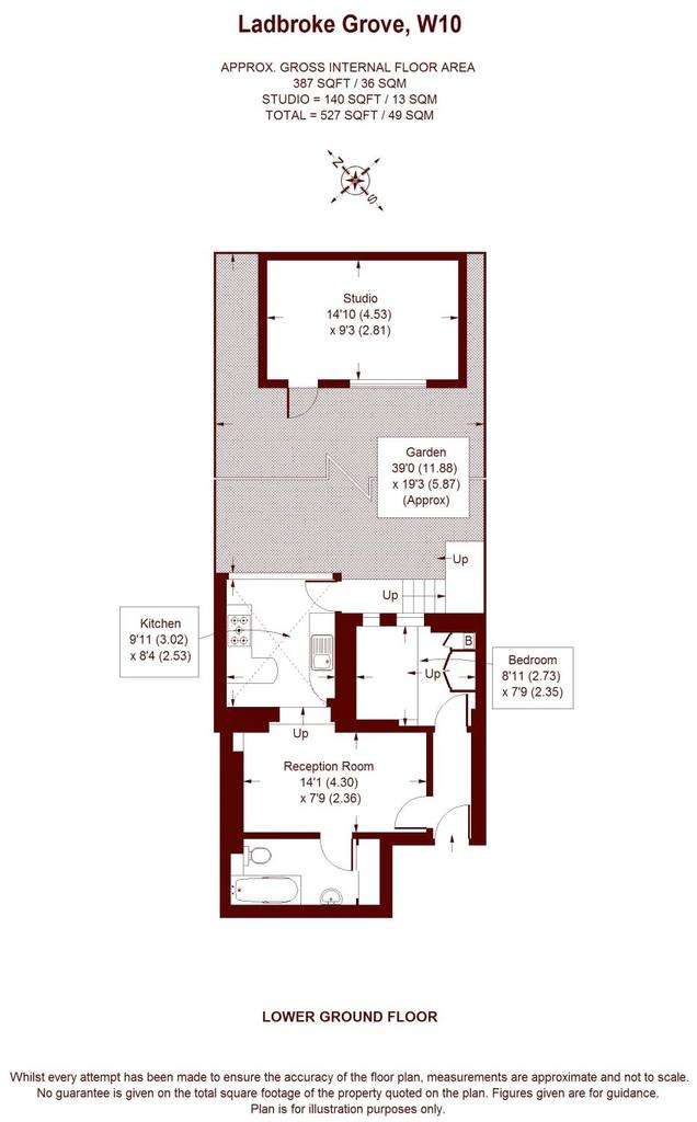 1 bedroom flat to rent - floorplan