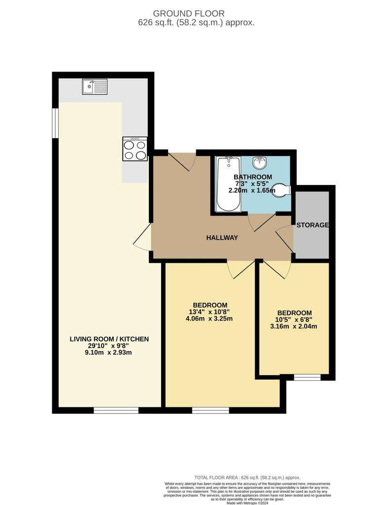 2 bedroom flat for sale - floorplan