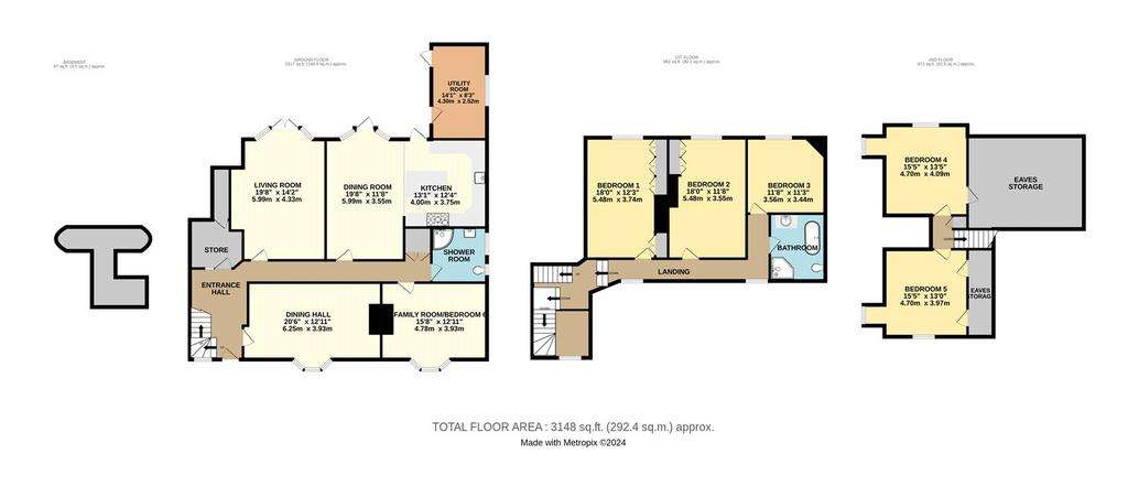 5 bedroom house for sale - floorplan