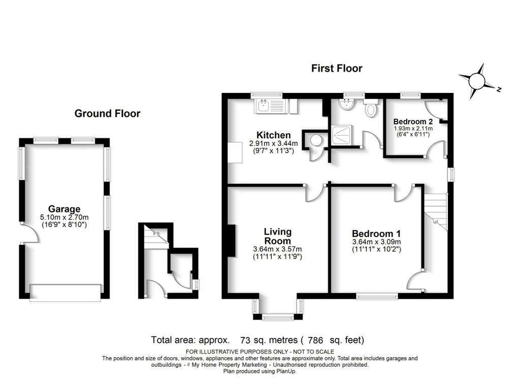 2 bedroom flat for sale - floorplan