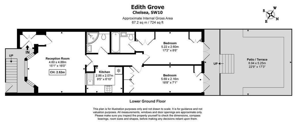 2 bedroom flat to rent - floorplan