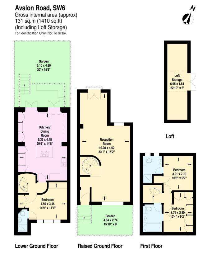 3 bedroom terraced house to rent - floorplan