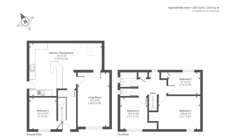 3 bedroom semi-detached house for sale - floorplan