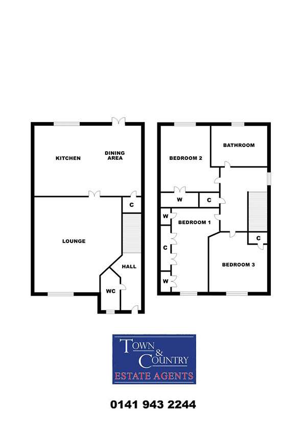 3 bedroom semi-detached house for sale - floorplan