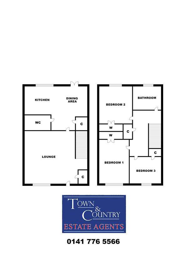 3 bedroom terraced house for sale - floorplan