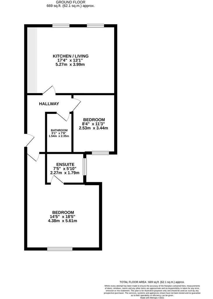 2 bedroom flat to rent - floorplan