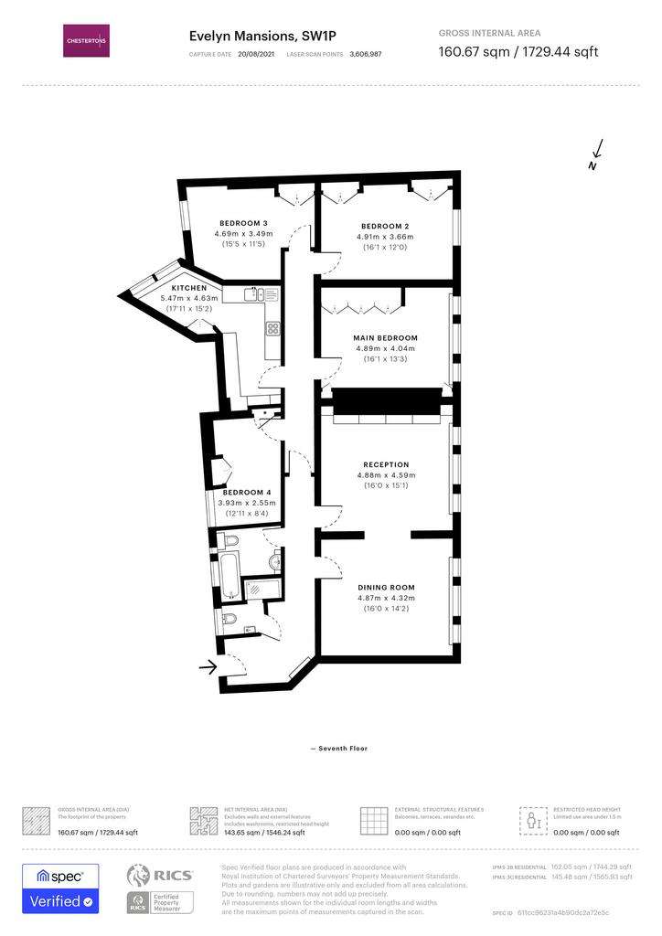 4 bedroom flat to rent - floorplan