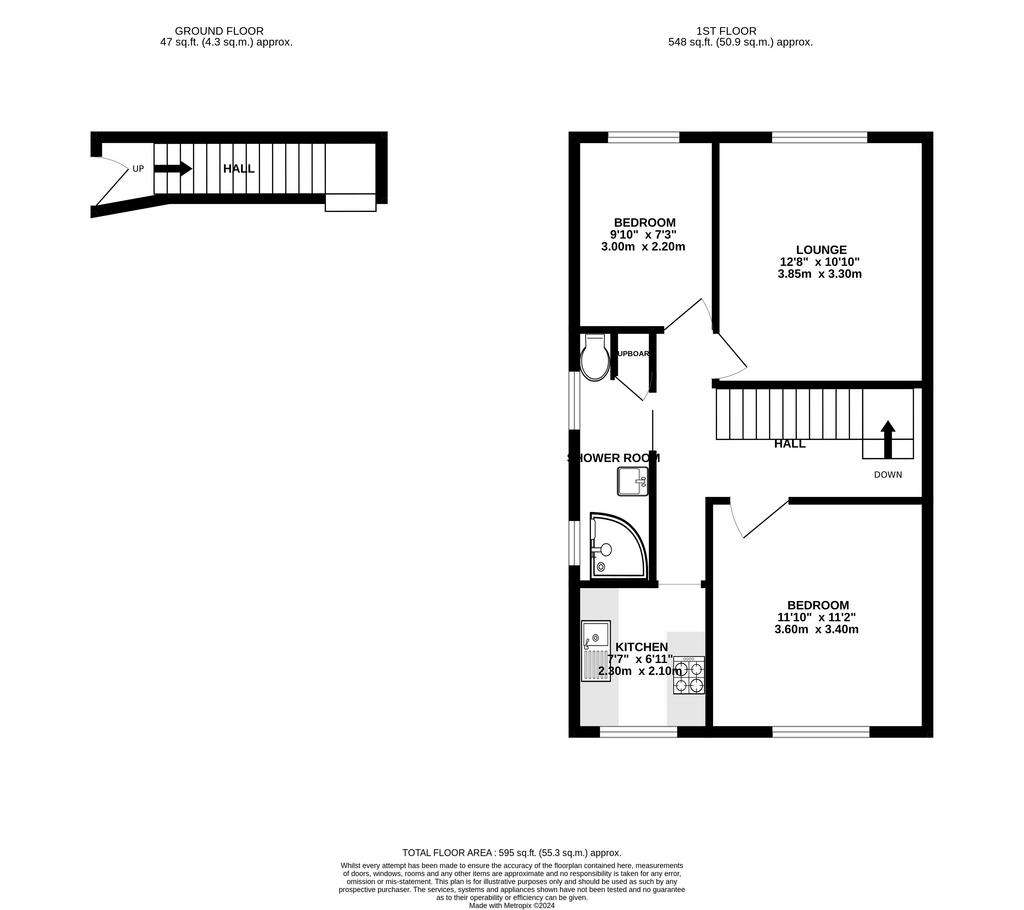 2 bedroom maisonette for sale - floorplan