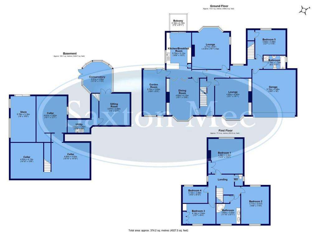 5 bedroom detached house for sale - floorplan