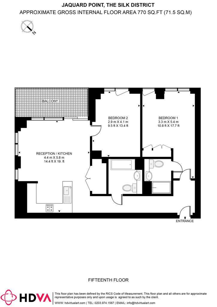 2 bedroom flat to rent - floorplan