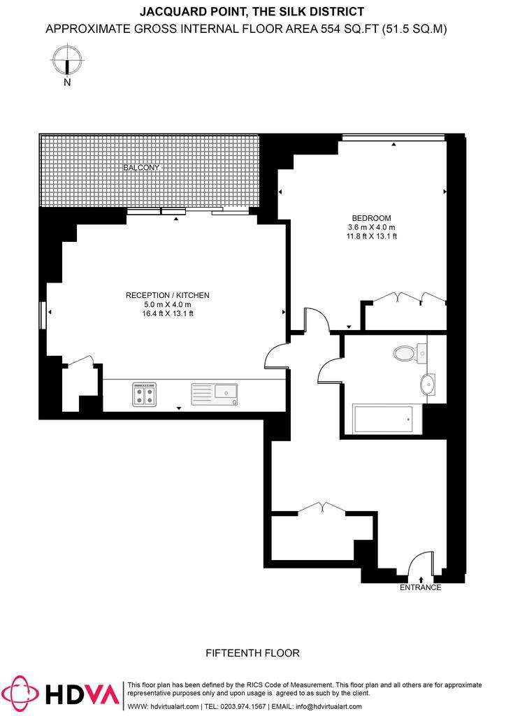 1 bedroom flat to rent - floorplan