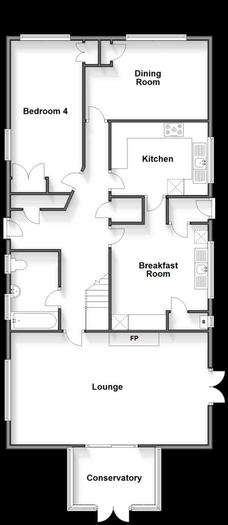 4 bedroom chalet for sale - floorplan