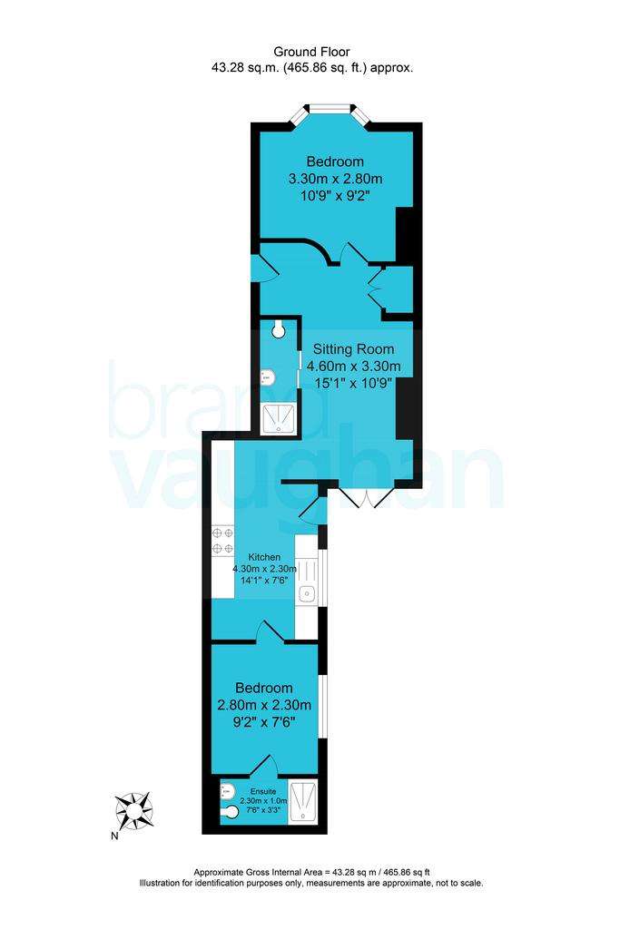 2 bedroom flat for sale - floorplan