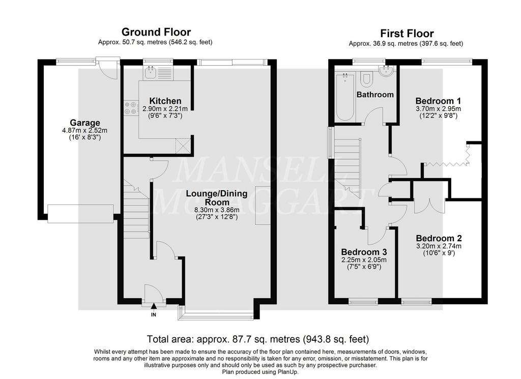 3 bedroom semi-detached house for sale - floorplan