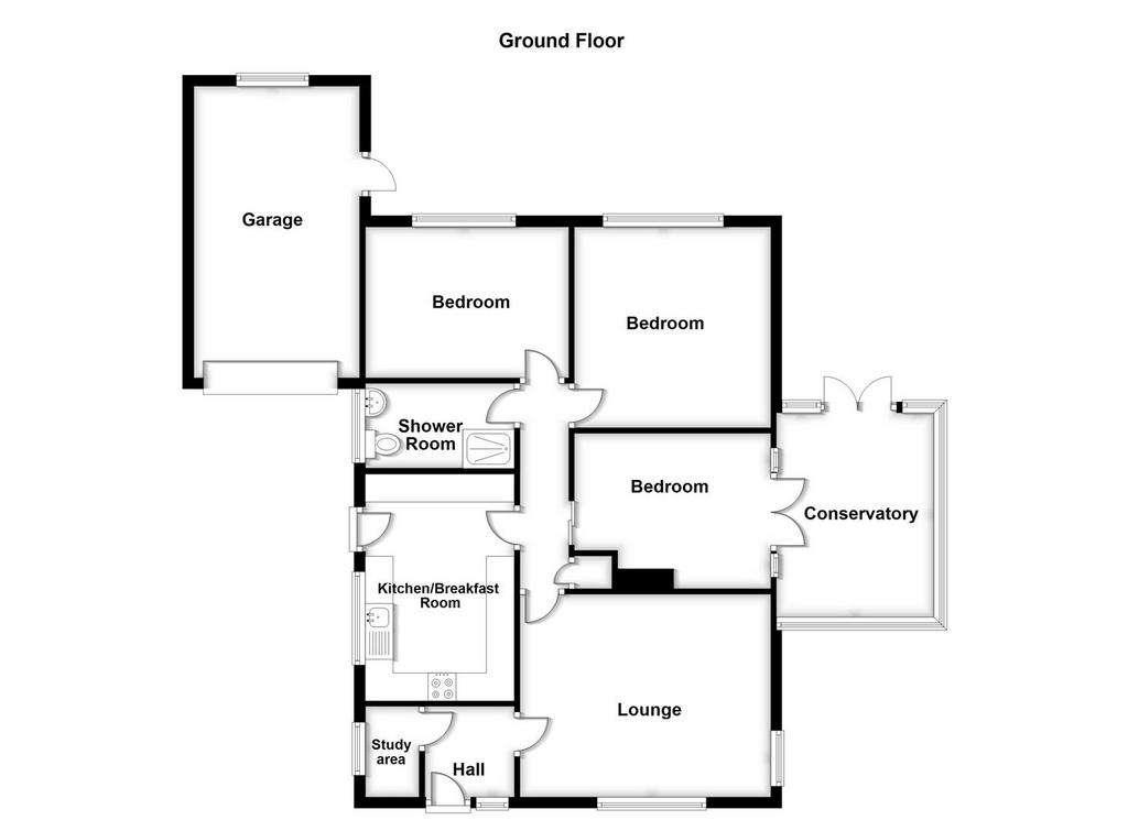 3 bedroom detached bungalow for sale - floorplan