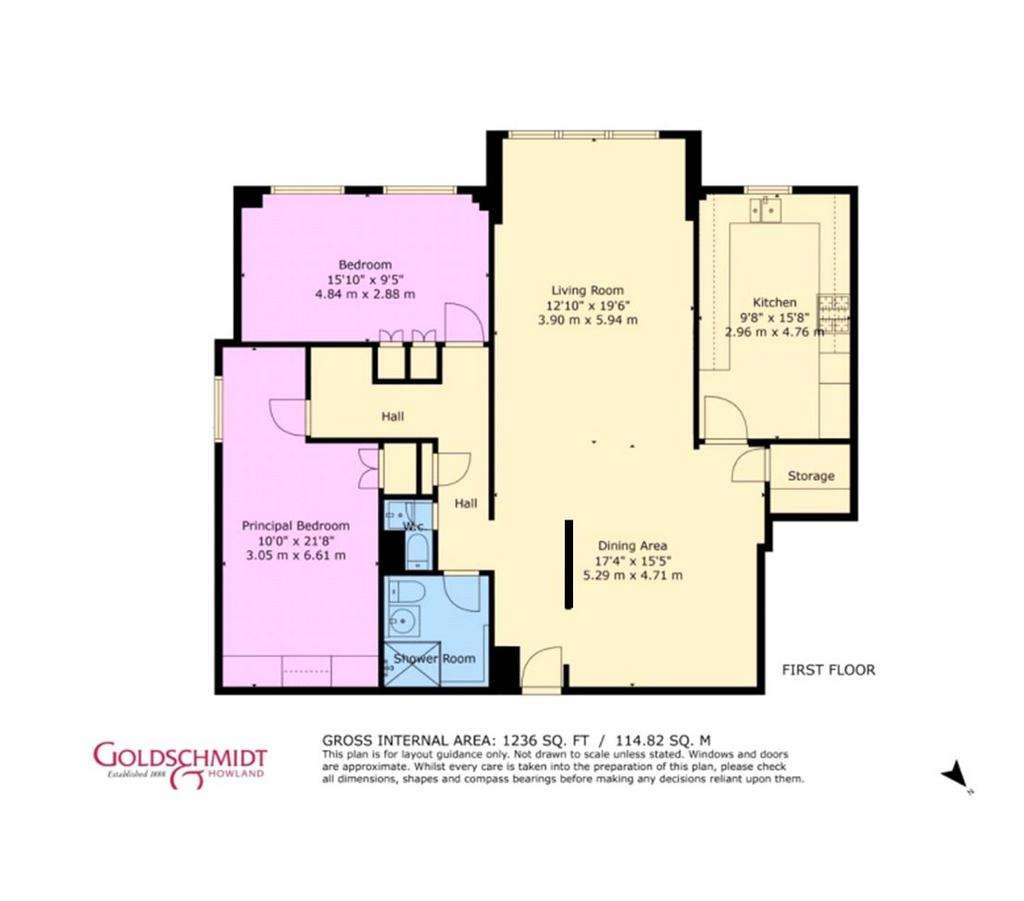 2 bedroom flat for sale - floorplan