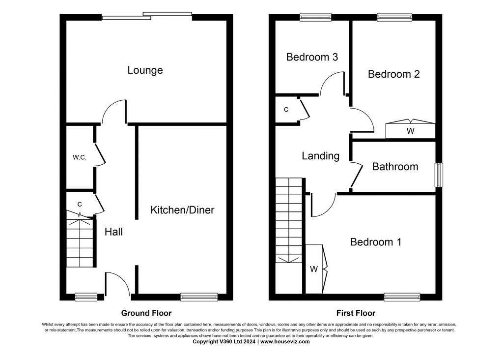 3 bedroom semi-detached house for sale - floorplan