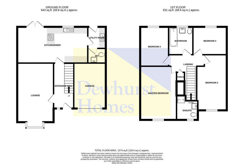 4 bedroom detached house for sale - floorplan