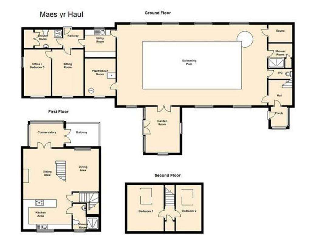 4 bedroom country house for sale - floorplan