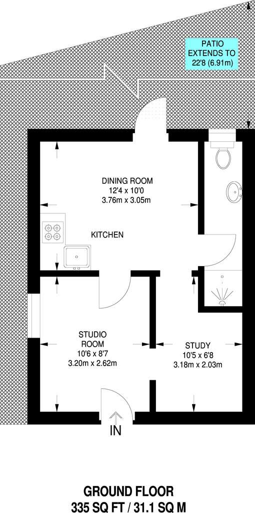 1 bedroom flat to rent - floorplan