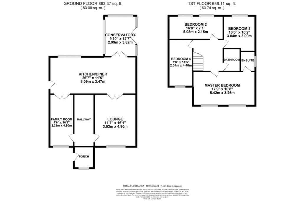 4 bedroom detached house for sale - floorplan