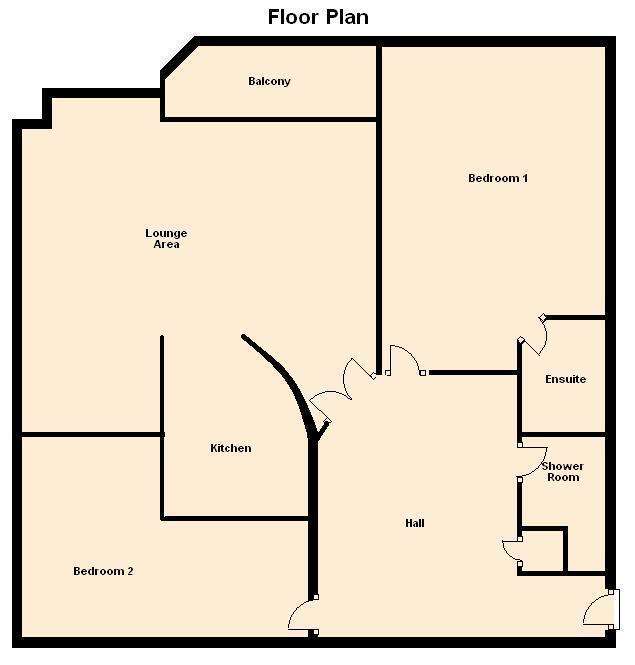 2 bedroom flat to rent - floorplan