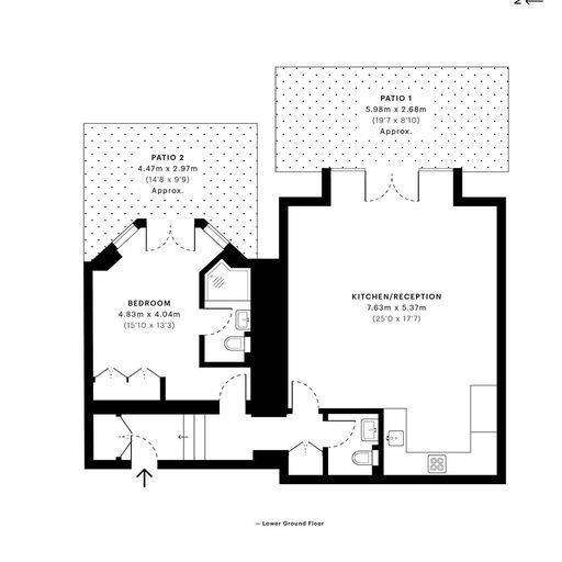 1 bedroom flat to rent - floorplan