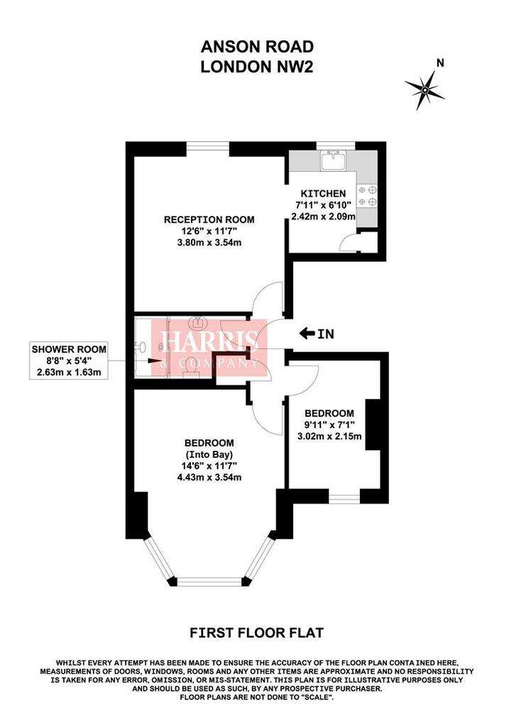 2 bedroom flat to rent - floorplan