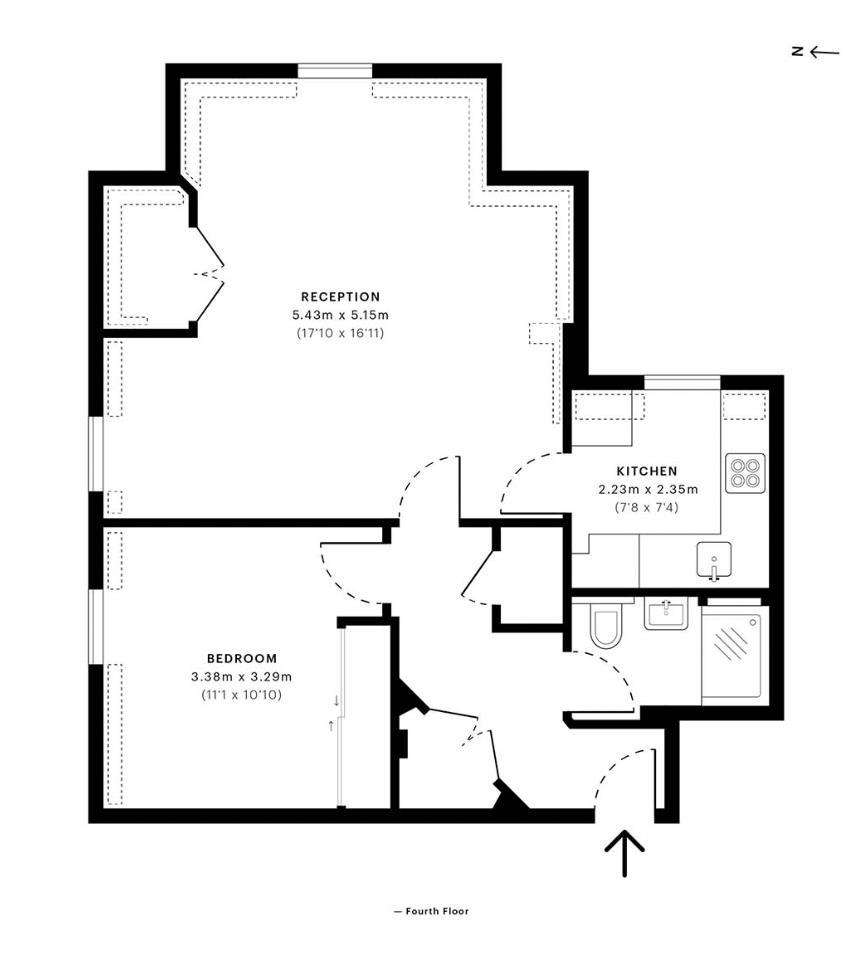 1 bedroom house to rent - floorplan