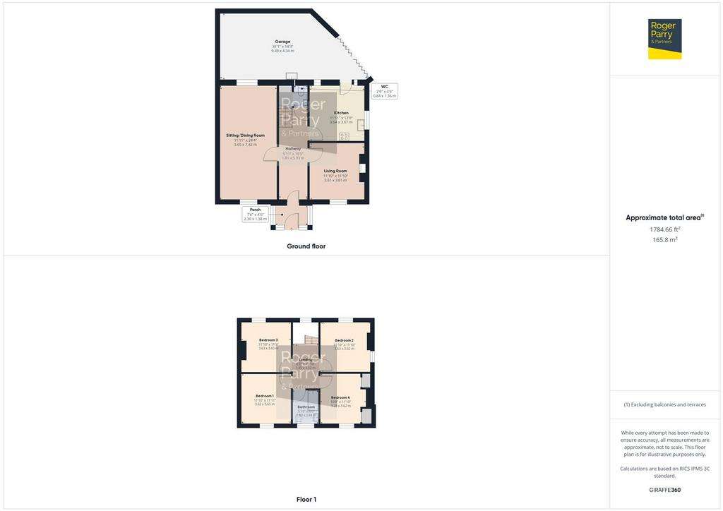 4 bedroom semi-detached house for sale - floorplan