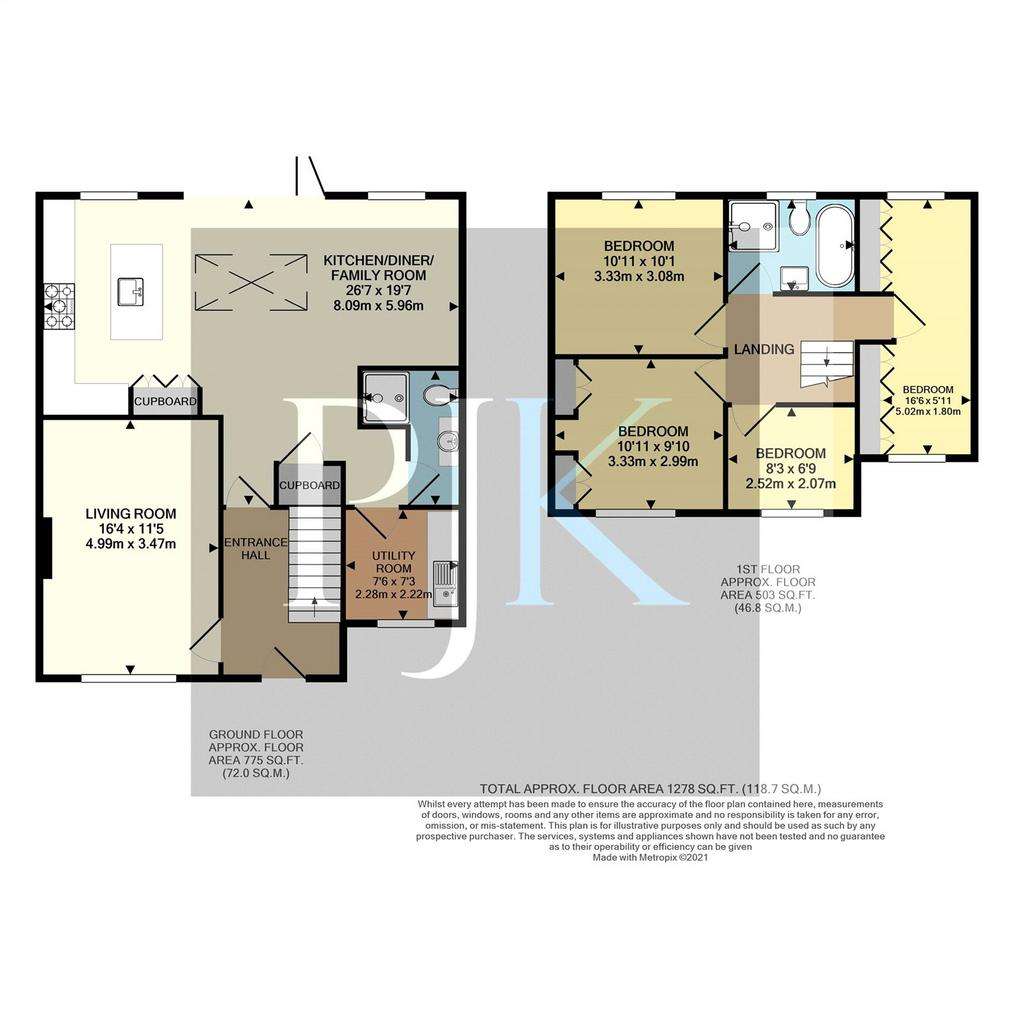 4 bedroom semi-detached house to rent - floorplan