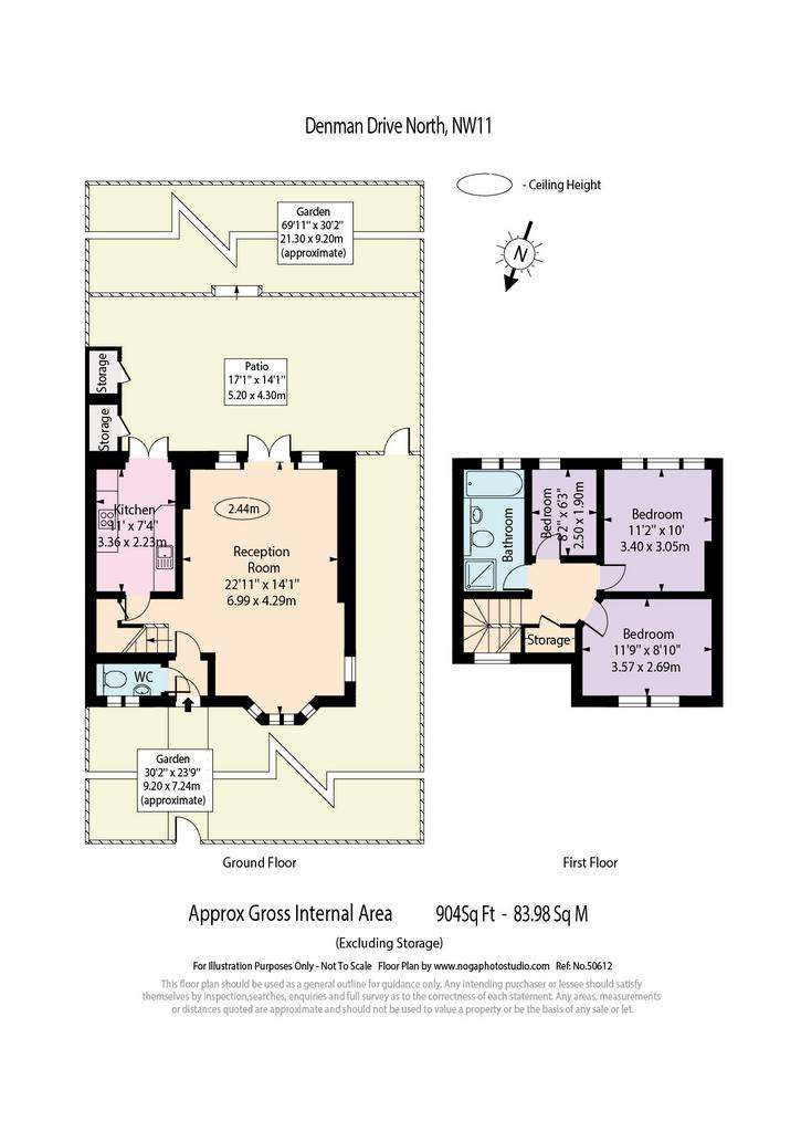 3 bedroom semi-detached house for sale - floorplan