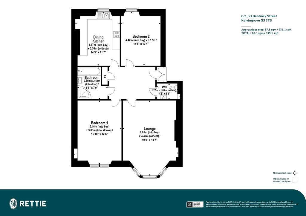 2 bedroom flat for sale - floorplan