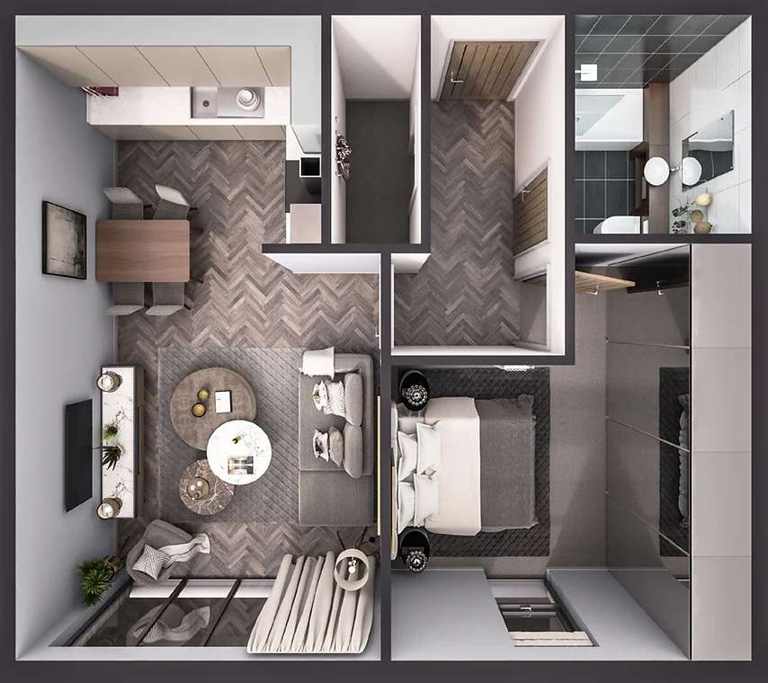 1 bedroom flat for sale - floorplan