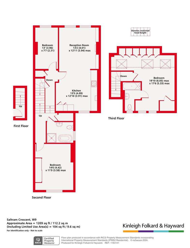 3 bedroom flat for sale - floorplan