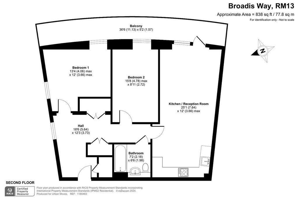 2 bedroom flat for sale - floorplan