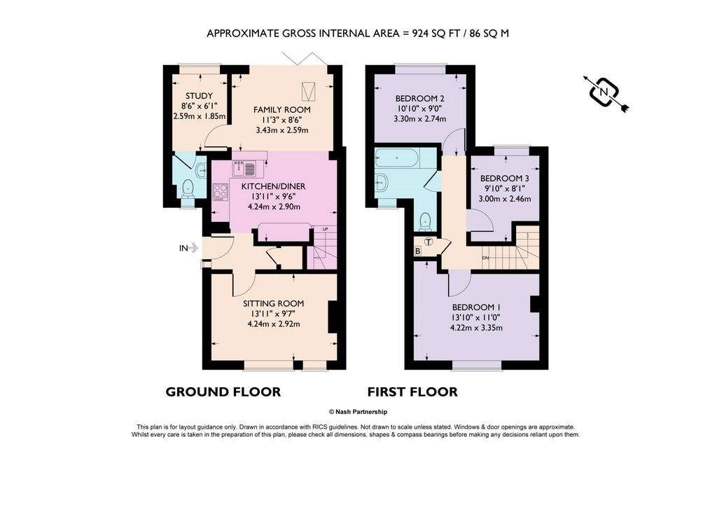 3 bedroom semi-detached house for sale - floorplan