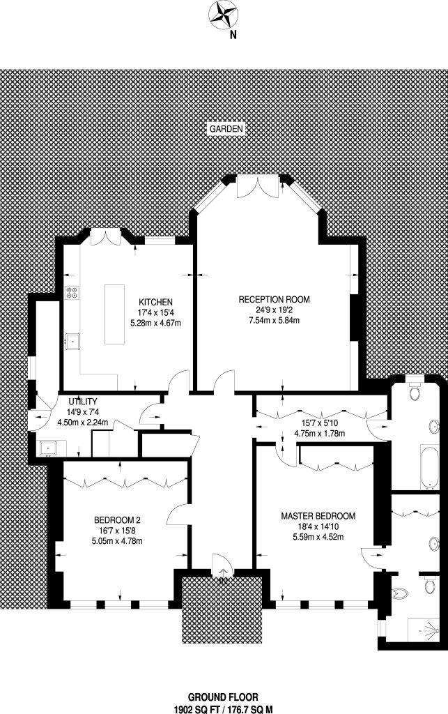 2 bedroom flat to rent - floorplan