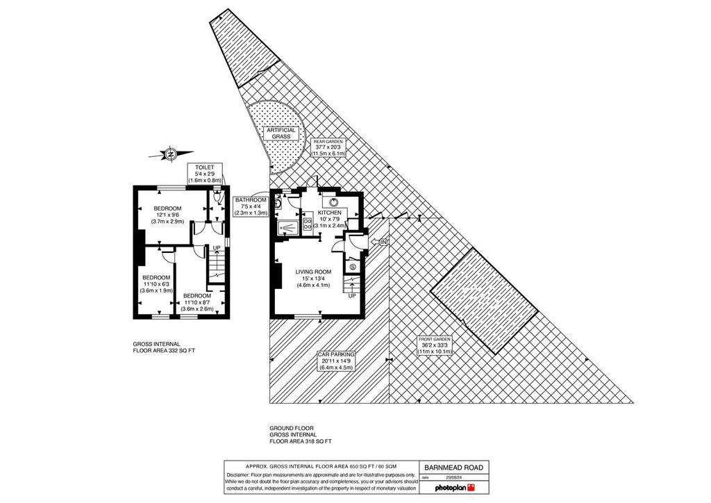 3 bedroom end of terrace house for sale - floorplan