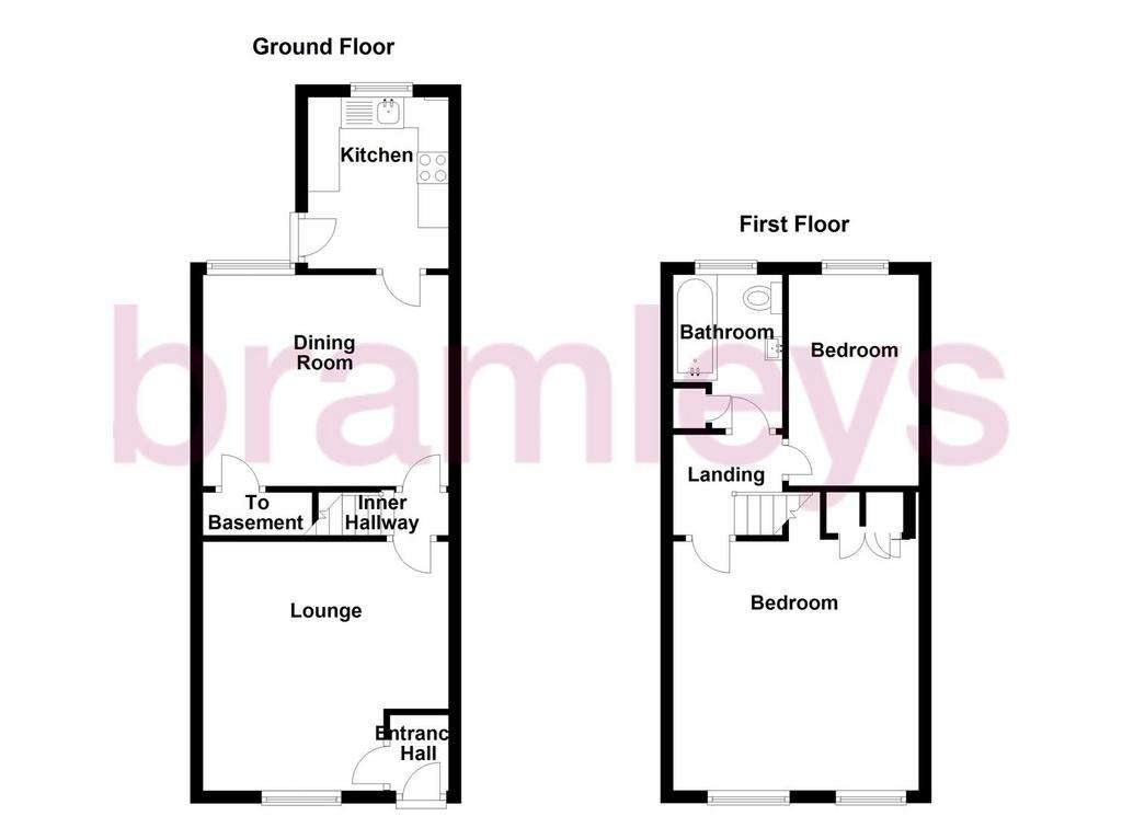 2 bedroom terraced house for sale - floorplan