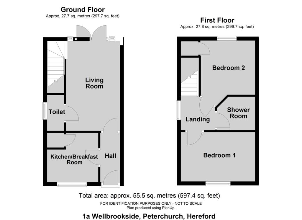 2 bedroom semi-detached house for sale - floorplan