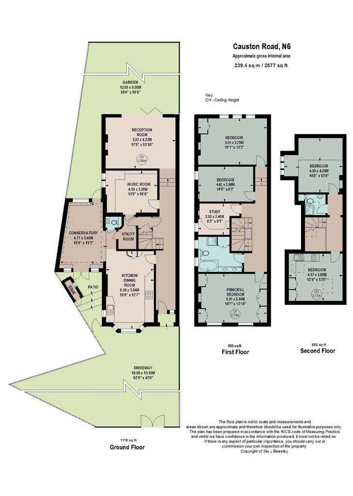 5 bedroom semi-detached house for sale - floorplan