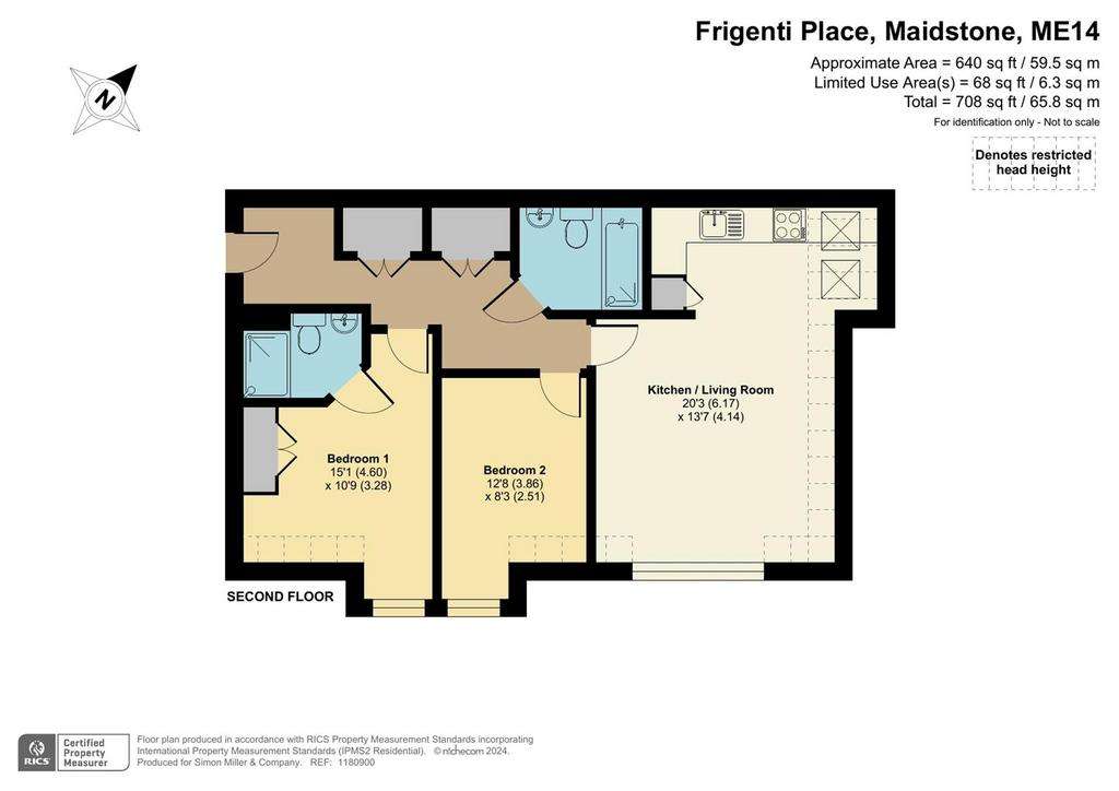 2 bedroom flat for sale - floorplan