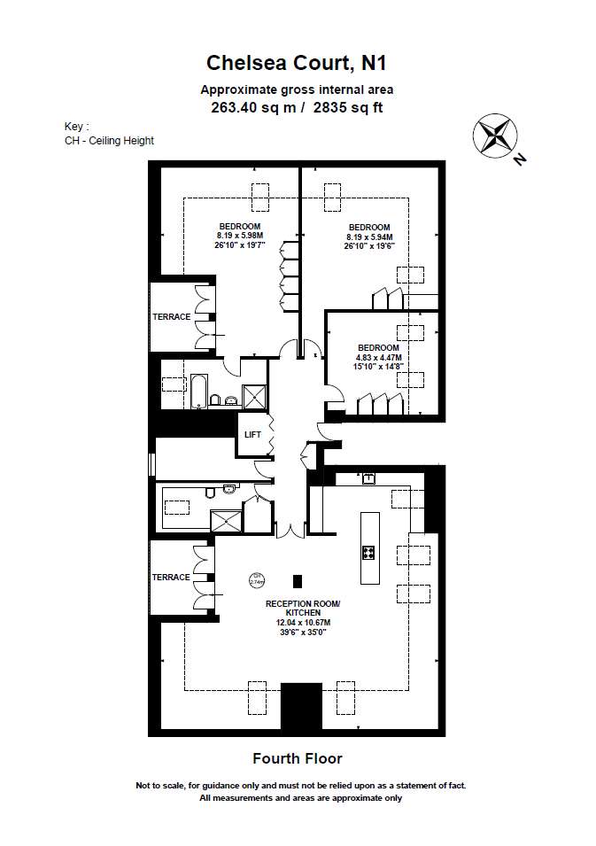 3 bedroom flat to rent - floorplan