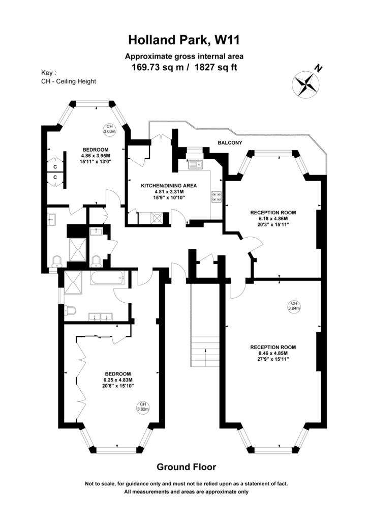 2 bedroom flat to rent - floorplan