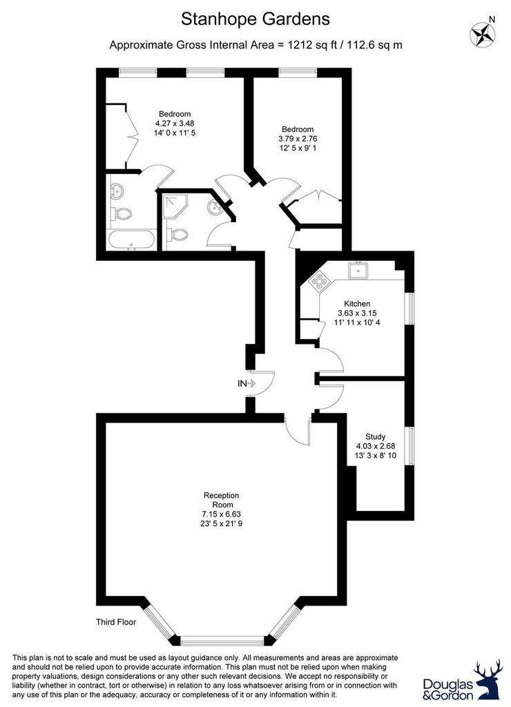 2 bedroom flat to rent - floorplan