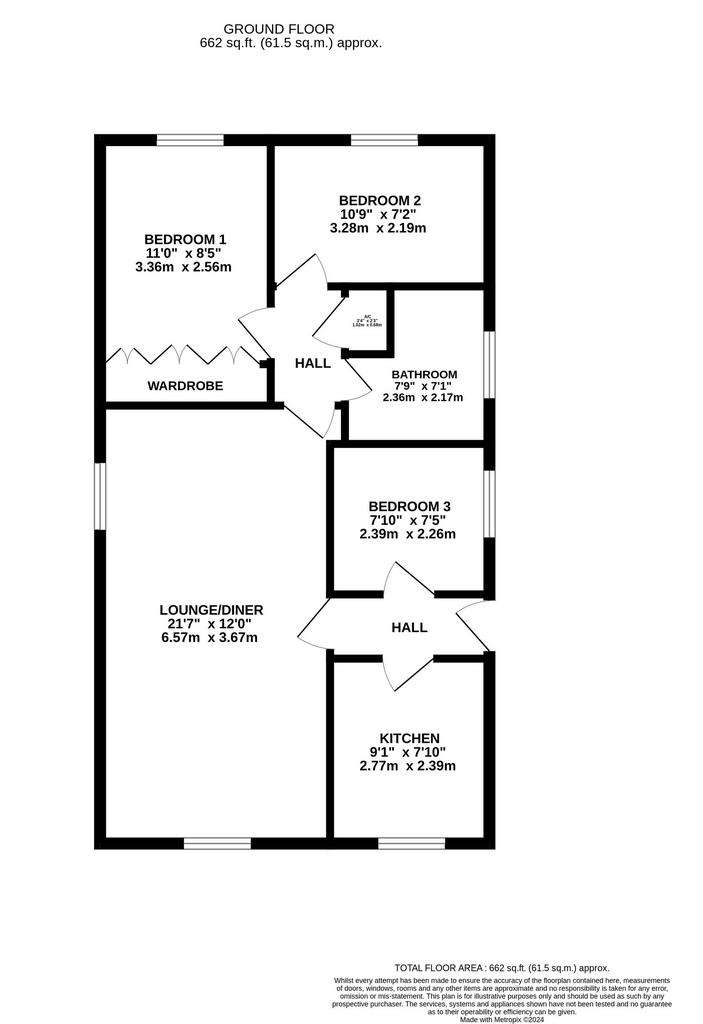 3 bedroom detached house for sale - floorplan